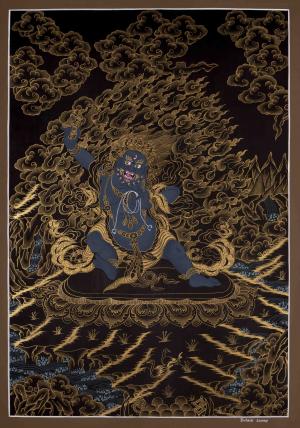 Vajrapani Thangka | Tibetan Arya Wrathful Bodhisattva Painting